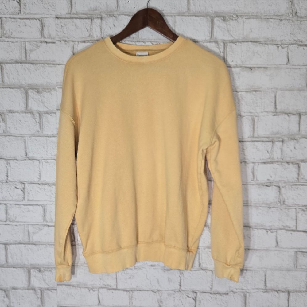 essentials yellow crewneck sweatshirt
